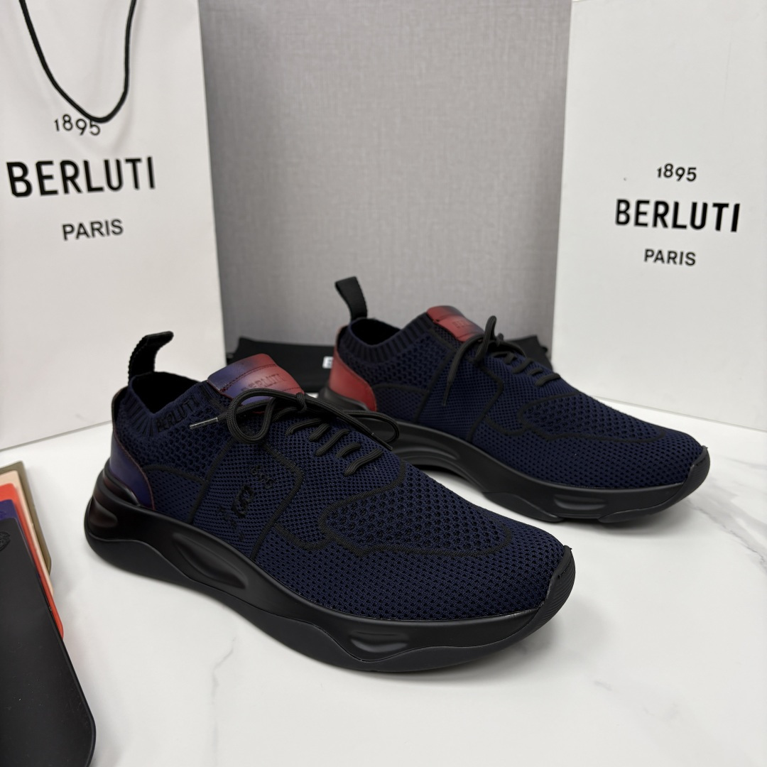 💋💍 布鲁提  Berlut* Shadow 定制色飞织运动鞋履  现官方  11,700  香港购入原
