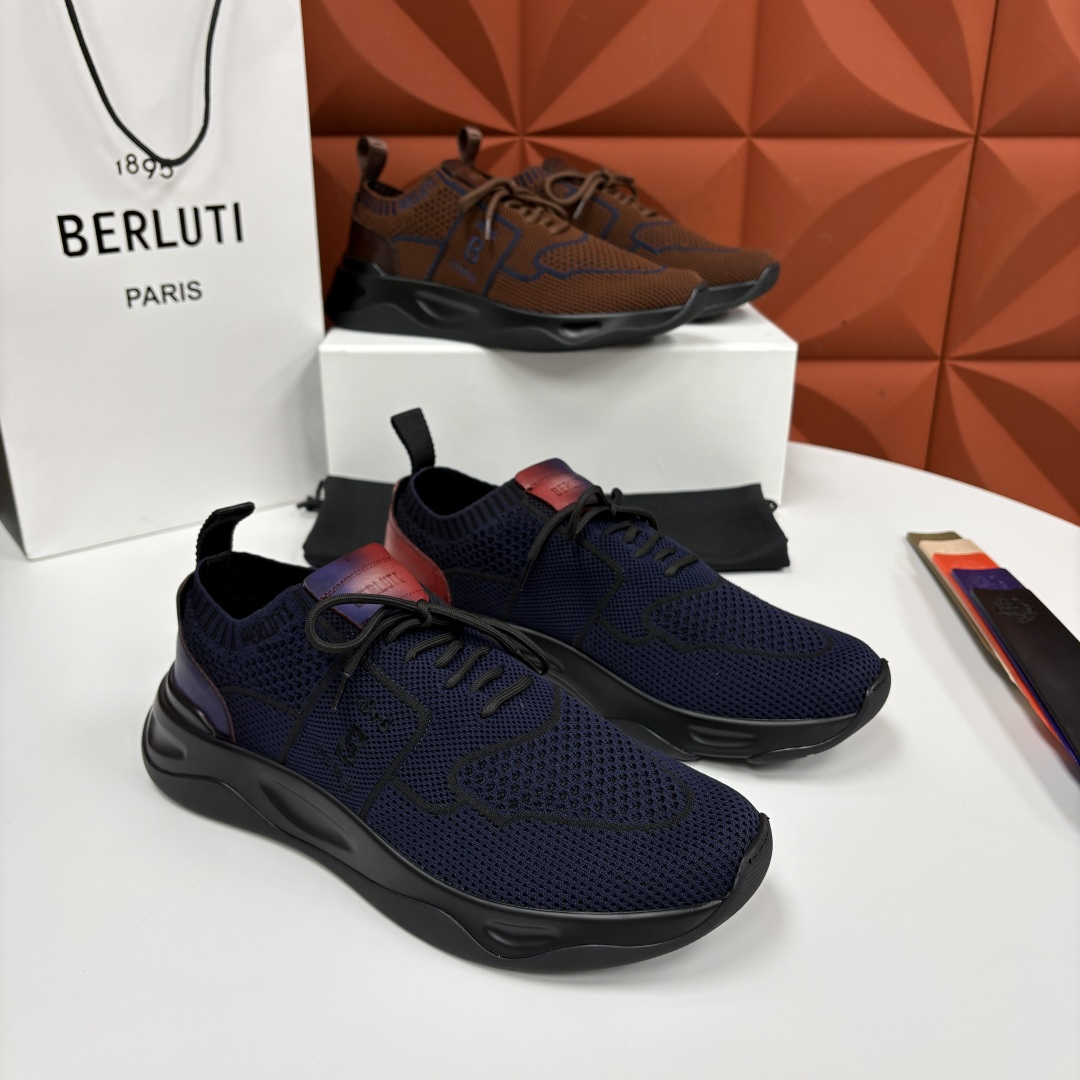 💋💍 布鲁提  Berlut* Shadow 定制色飞织运动鞋履  现官方  11,700  香港购入原