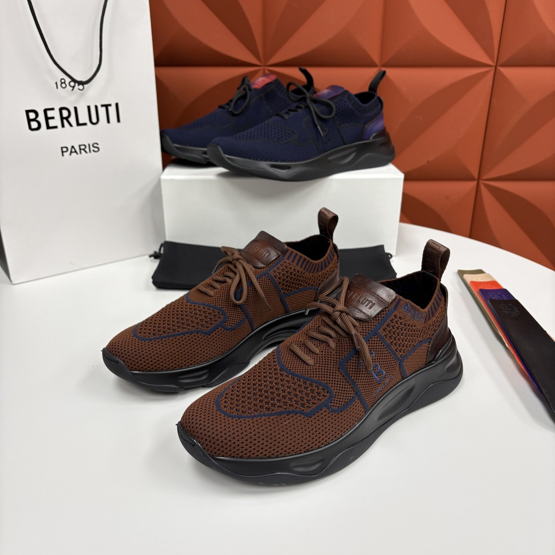 💋💍 布鲁提  Berlut* Shadow 定制色飞织运动鞋履  现官方  11,700  香港购入原