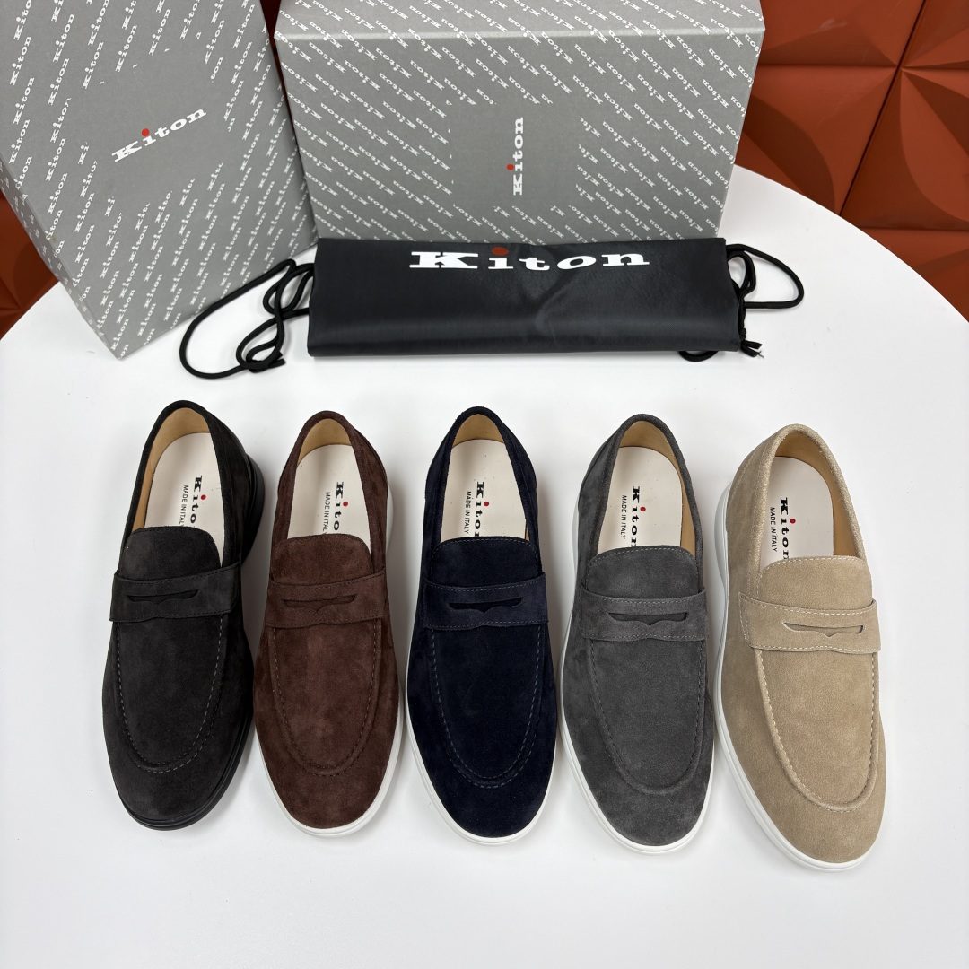 💋💍 Kito*n 新品   男士老钱风乐福鞋   鞋面采用高丝光磨砂牛皮设计，磨砂皮细腻软糯，Kito