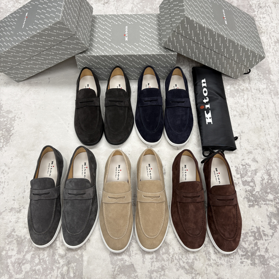 💋💍 Kito*n 新品   男士老钱风乐福鞋   鞋面采用高丝光磨砂牛皮设计，磨砂皮细腻软糯，Kito