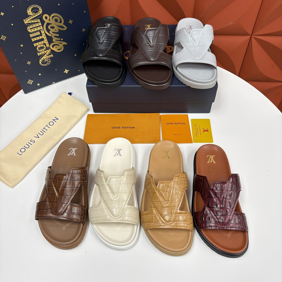 💋💍L家夏季新品  路易-威登    L*V  PORTOFINO 凉拖    将法式奢华与夏日休闲完美