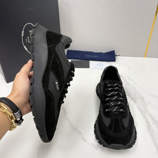 💋💍P家新品 情侣款👩❤️👨 Prad* 普拉-达 Collapse 网面与绒面皮革弹力运动鞋 💋💍P家新品 情侣款👩❤️👨 Prad* 普拉-达 Collapse 网面与绒面皮革弹力运动鞋