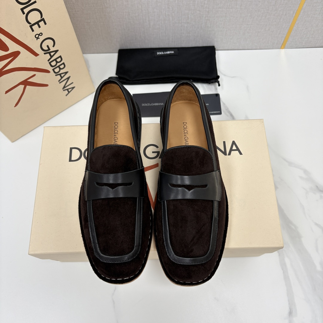 💋💍DG 家新品  杜嘉-班纳  Dolce&Gabbana*  牛皮莫卡辛鞋   官方  7,900 