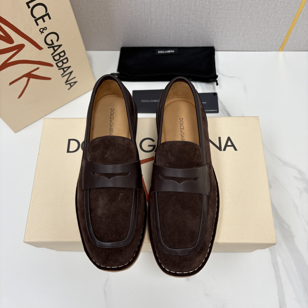 💋💍DG 家新品  杜嘉-班纳  Dolce&Gabbana*  牛皮莫卡辛鞋   官方  7,900 