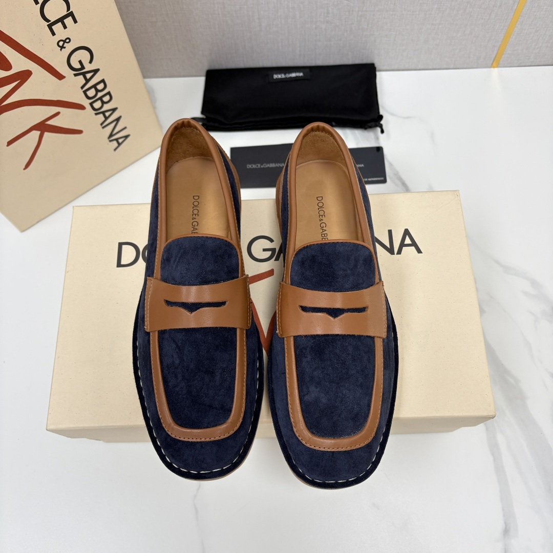 💋💍DG 家新品  杜嘉-班纳  Dolce&Gabbana*  牛皮莫卡辛鞋   官方  7,900 