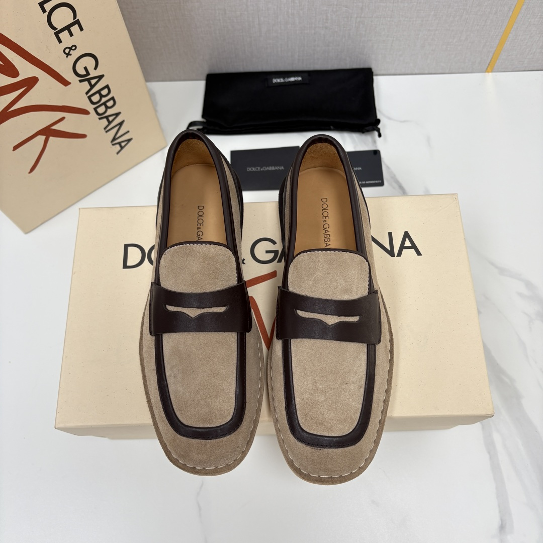 💋💍DG 家新品  杜嘉-班纳  Dolce&Gabbana*  牛皮莫卡辛鞋   官方  7,900 