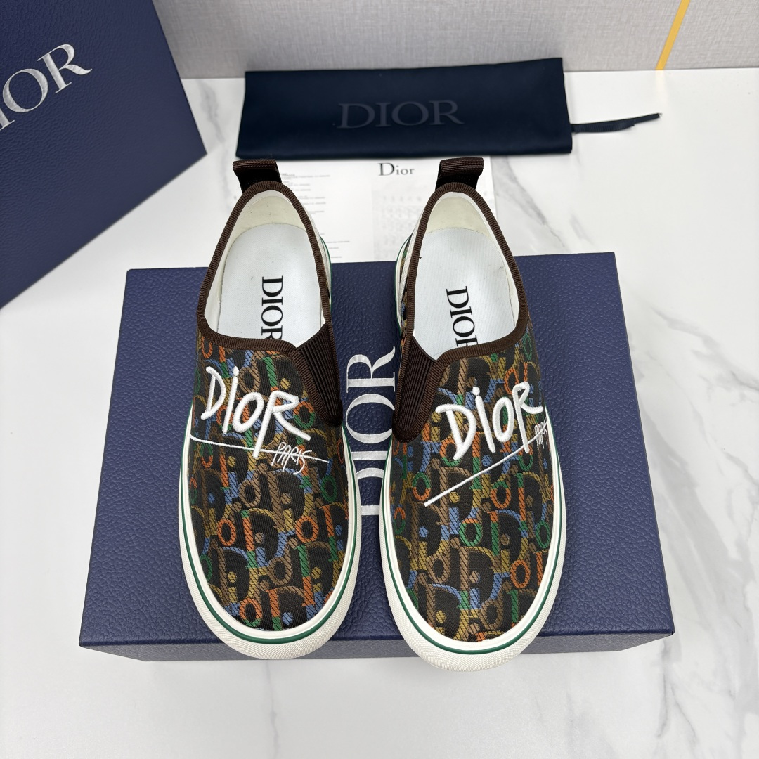 💋💍CD家新品  Dio*迪-奥  Saltwind  系列Oblique老花低帮乐福鞋便鞋   涂鸦L