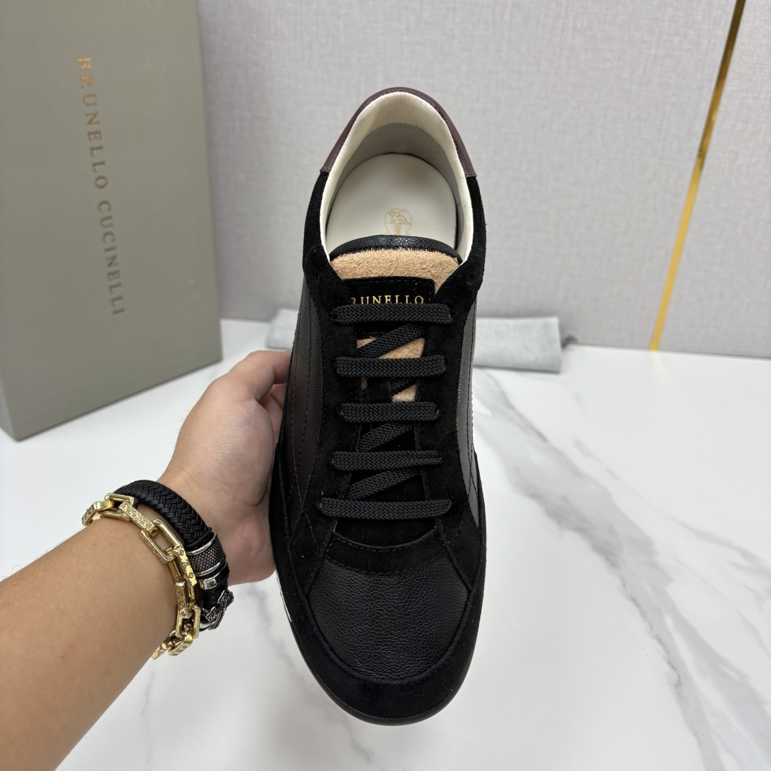 💋💍BC新品 Brunello Cucinell* 牛皮拼接撞色低帮运动鞋 官方 9,400 复古拼接德训休闲鞋 💋💍BC新品 Brunello Cucinell* 牛皮拼接撞色低帮运动鞋 官方 9,400 复古拼接德训休闲鞋