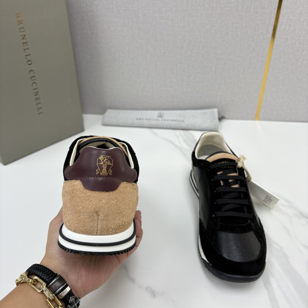 💋💍BC新品 Brunello Cucinell* 牛皮拼接撞色低帮运动鞋 官方 9,400 复古拼接德训休闲鞋 💋💍BC新品 Brunello Cucinell* 牛皮拼接撞色低帮运动鞋 官方 9,400 复古拼接德训休闲鞋