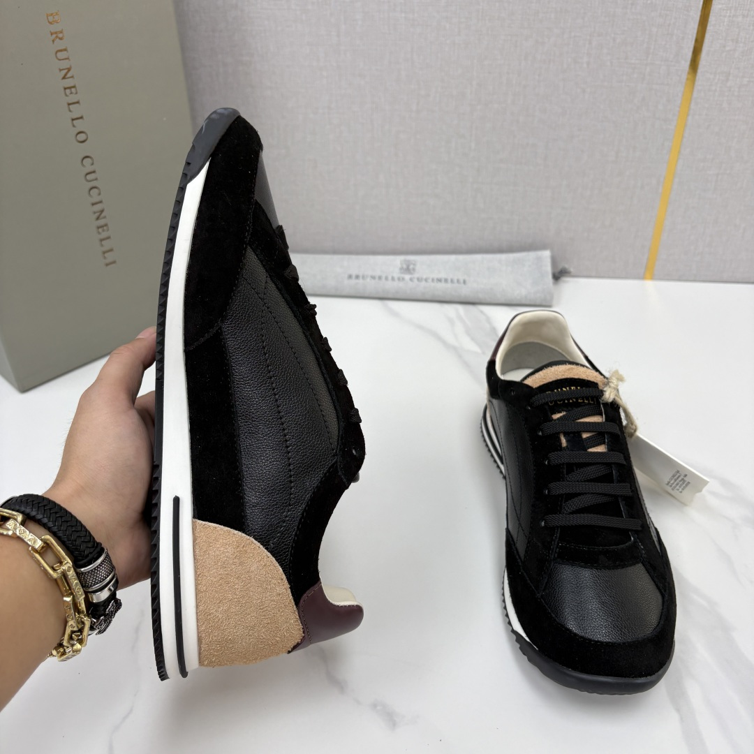 💋💍BC新品 Brunello Cucinell* 牛皮拼接撞色低帮运动鞋 官方 9,400 复古拼接德训休闲鞋 💋💍BC新品 Brunello Cucinell* 牛皮拼接撞色低帮运动鞋 官方 9,400 复古拼接德训休闲鞋