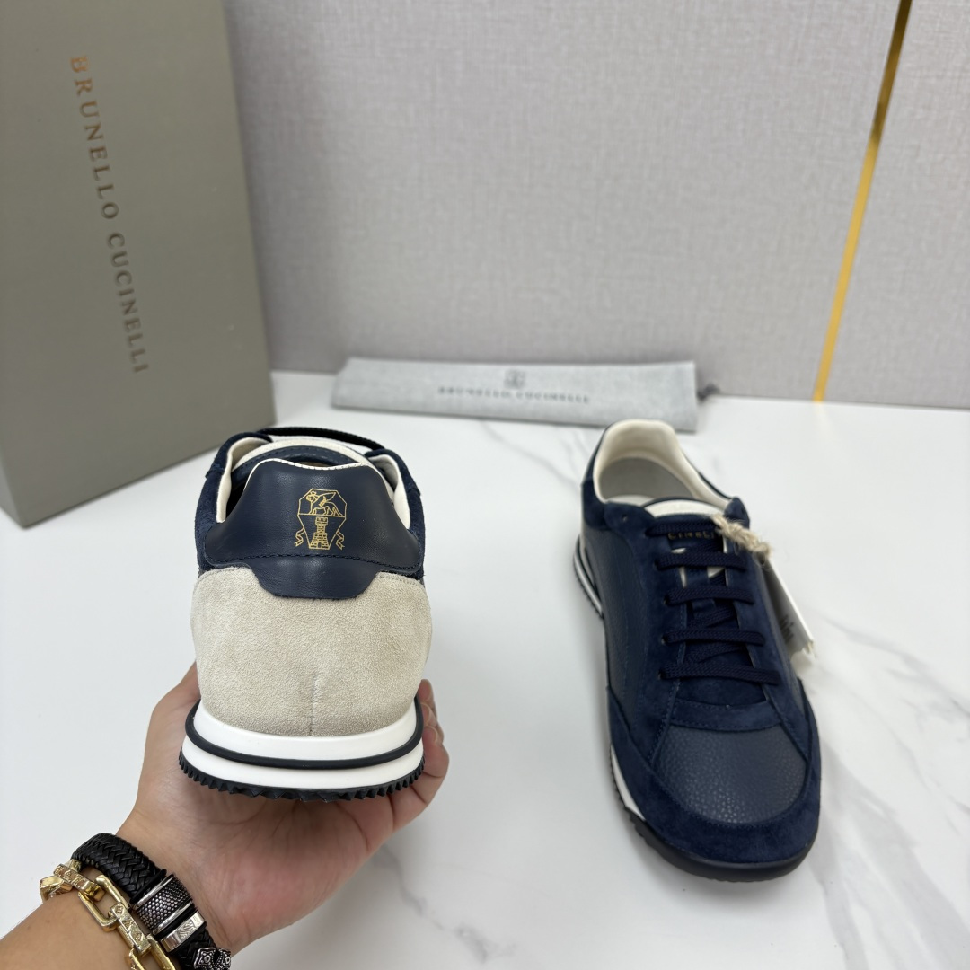 💋💍BC新品 Brunello Cucinell* 牛皮拼接撞色低帮运动鞋 官方 9,400 复古拼接德训休闲鞋 💋💍BC新品 Brunello Cucinell* 牛皮拼接撞色低帮运动鞋 官方 9,400 复古拼接德训休闲鞋