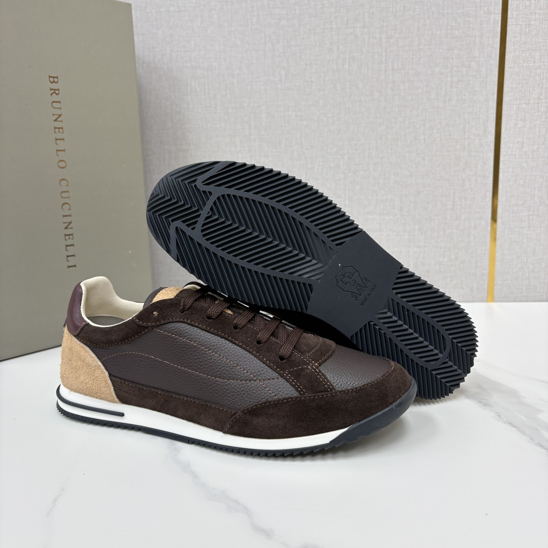 💋💍BC新品 Brunello Cucinell* 牛皮拼接撞色低帮运动鞋 官方 9,400 复古拼接德训休闲鞋 💋💍BC新品 Brunello Cucinell* 牛皮拼接撞色低帮运动鞋 官方 9,400 复古拼接德训休闲鞋