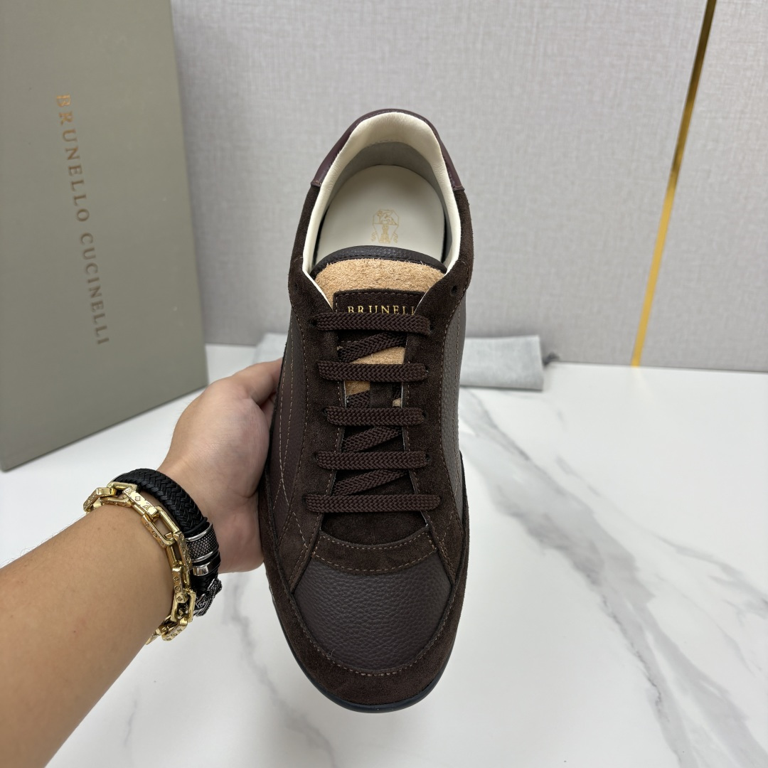 💋💍BC新品 Brunello Cucinell* 牛皮拼接撞色低帮运动鞋 官方 9,400 复古拼接德训休闲鞋 💋💍BC新品 Brunello Cucinell* 牛皮拼接撞色低帮运动鞋 官方 9,400 复古拼接德训休闲鞋