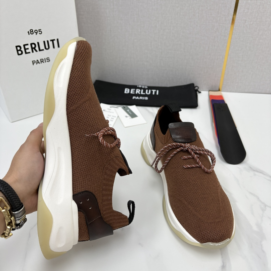 💋💍Berlut* 布鲁提新品 升级版第二代底 Shadow飞织运动鞋  官方 12,200  原版开发打造   轻盈格