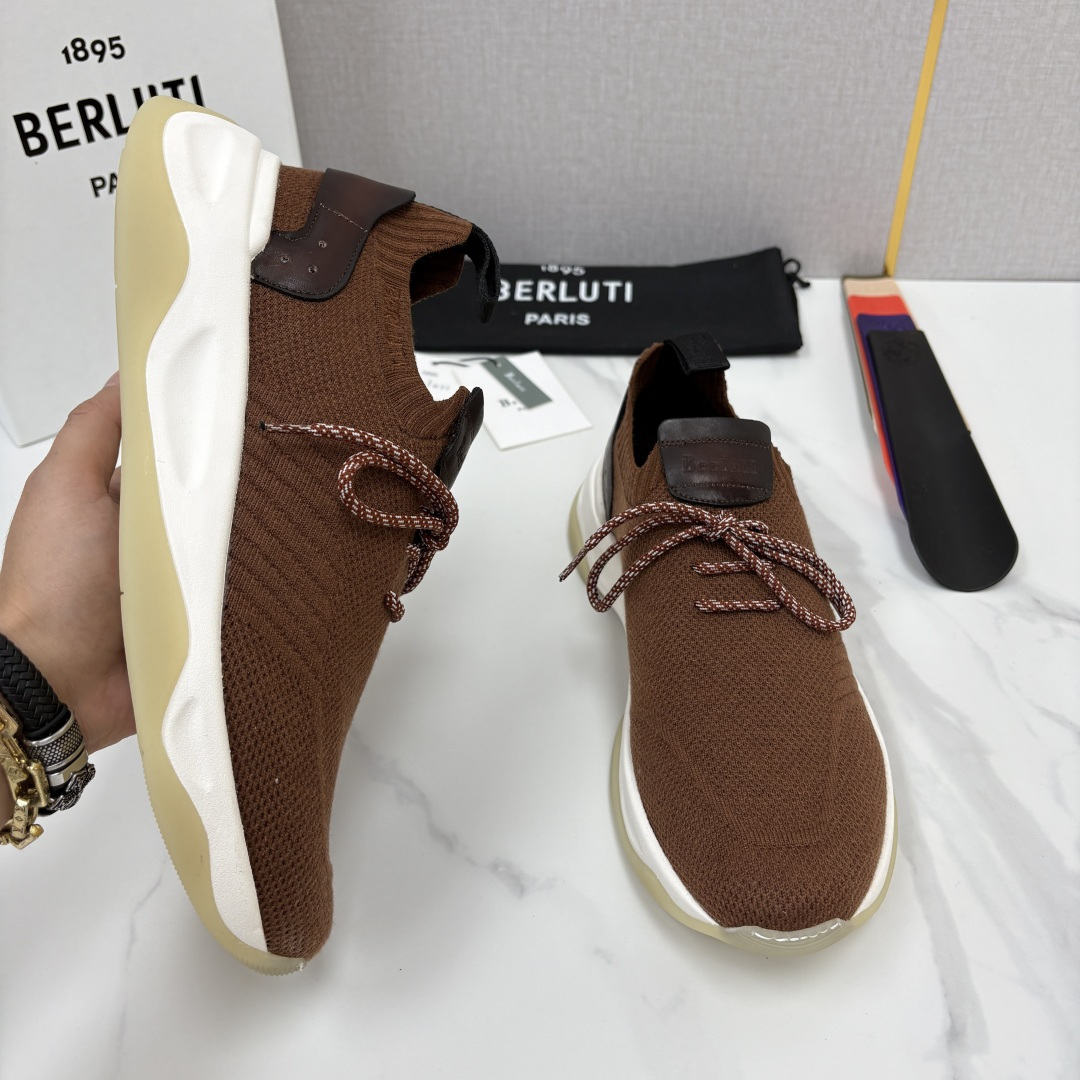 💋💍Berlut* 布鲁提新品 升级版第二代底 Shadow飞织运动鞋  官方 12,200  原版开发打造   轻盈格