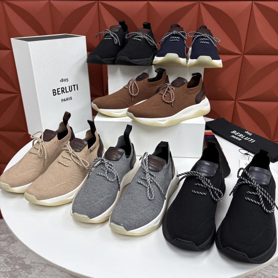 💋💍Berlut* 布鲁提新品 升级版第二代底 Shadow飞织运动鞋  官方 12,200  原版开发打造   轻盈格