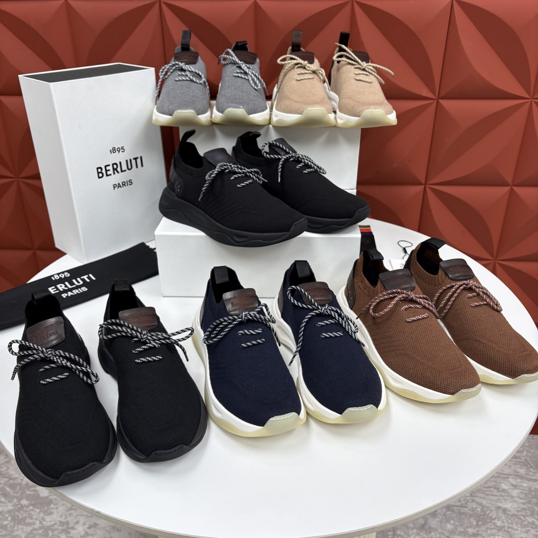 💋💍Berlut* 布鲁提新品 升级版第二代底 Shadow飞织运动鞋  官方 12,200  原版开发打造   轻盈格