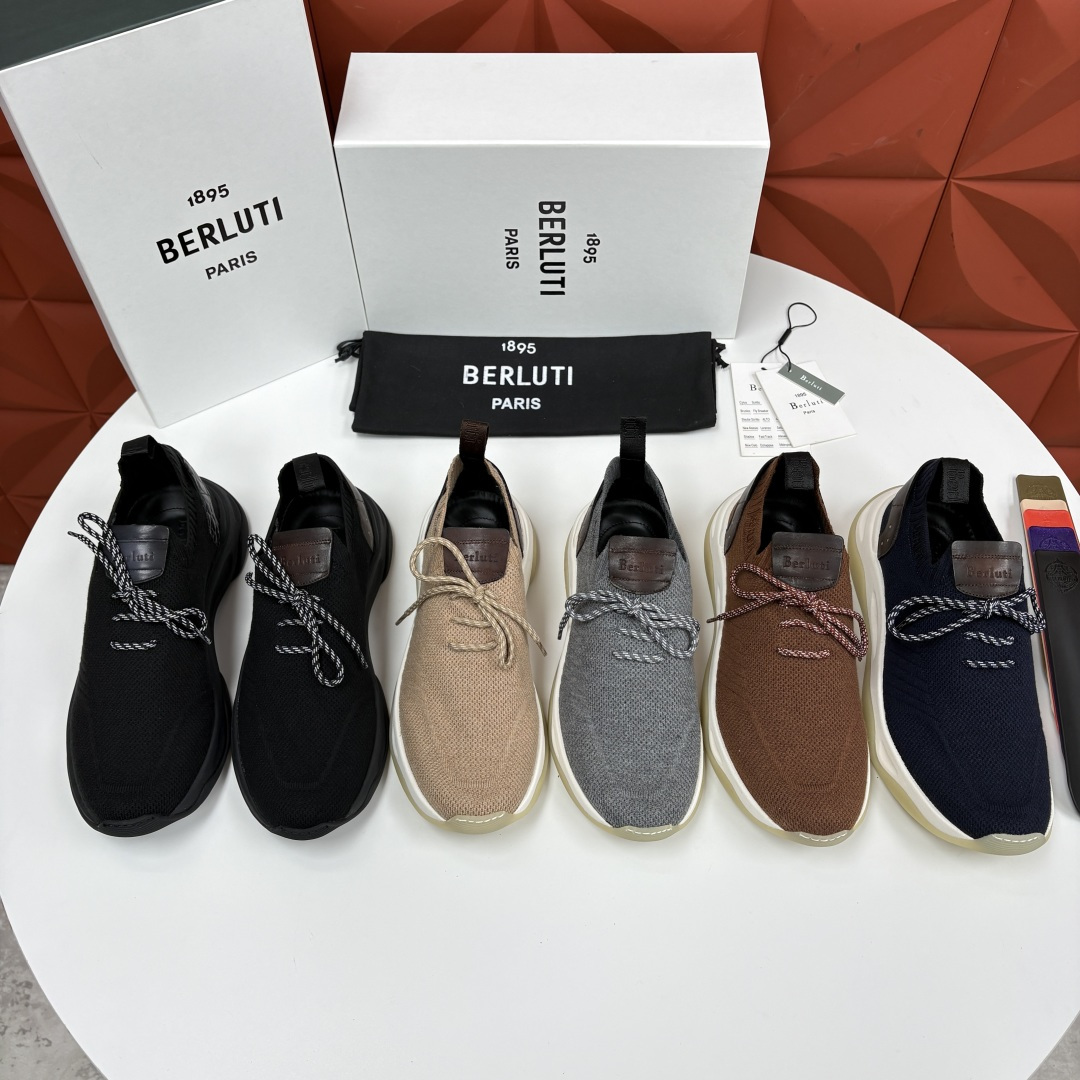 💋💍Berlut* 布鲁提新品 升级版第二代底 Shadow飞织运动鞋  官方 12,200  原版开发打造   轻盈格