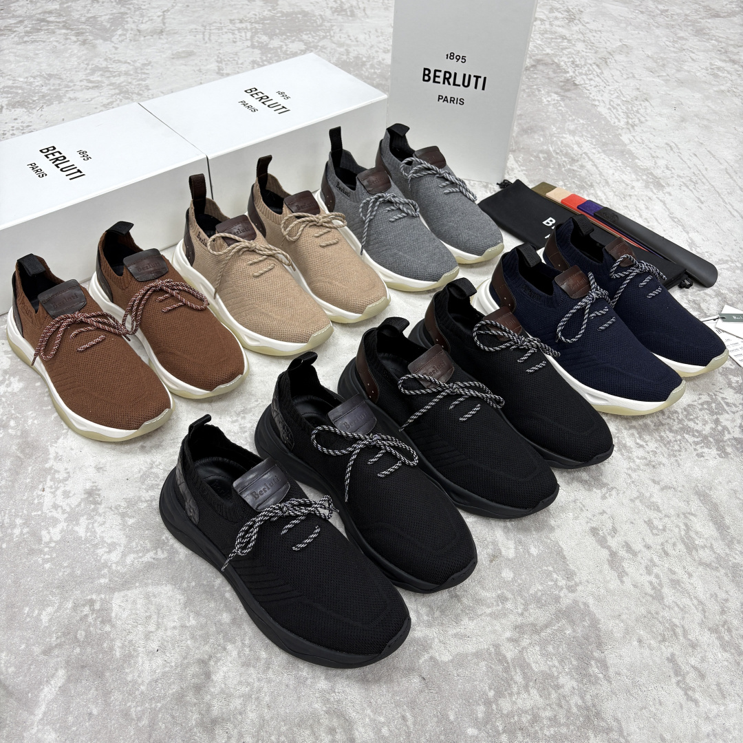 💋💍Berlut* 布鲁提新品 升级版第二代底 Shadow飞织运动鞋  官方 12,200  原版开发打造   轻盈格