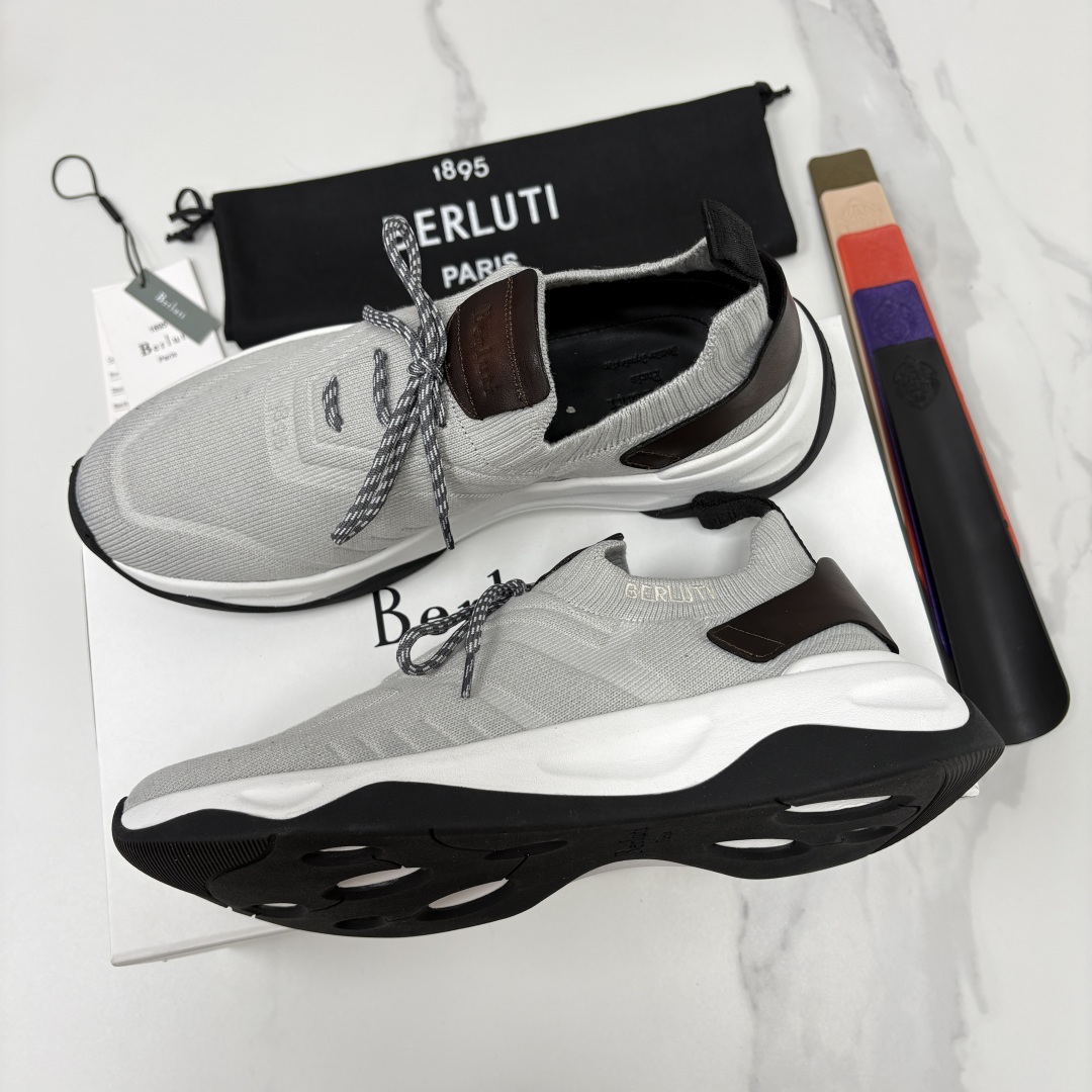 💋💍Berlut* 布鲁提新品 升级版第二代底 Shadow飞织运动鞋  官方 13,600  原版开发打造   轻盈格