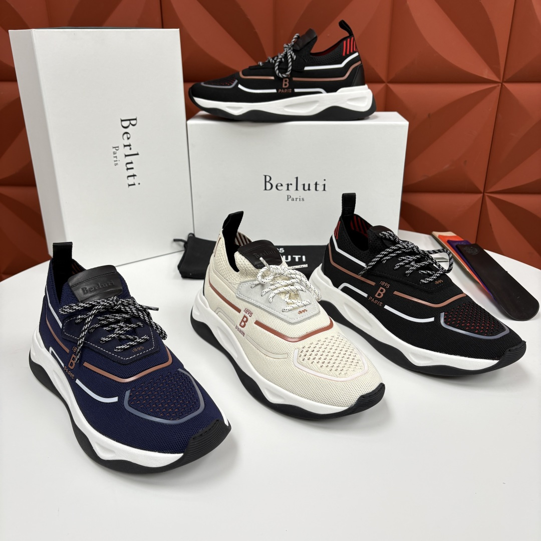 💋💍Berlut* 布鲁提新品  升级版第二代大底 Shadow飞织运动鞋  原版开发打造   官方  11,200  