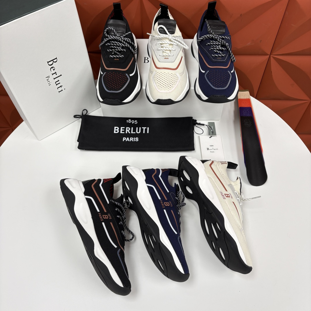💋💍Berlut* 布鲁提新品  升级版第二代大底 Shadow飞织运动鞋  原版开发打造   官方  11,200  
