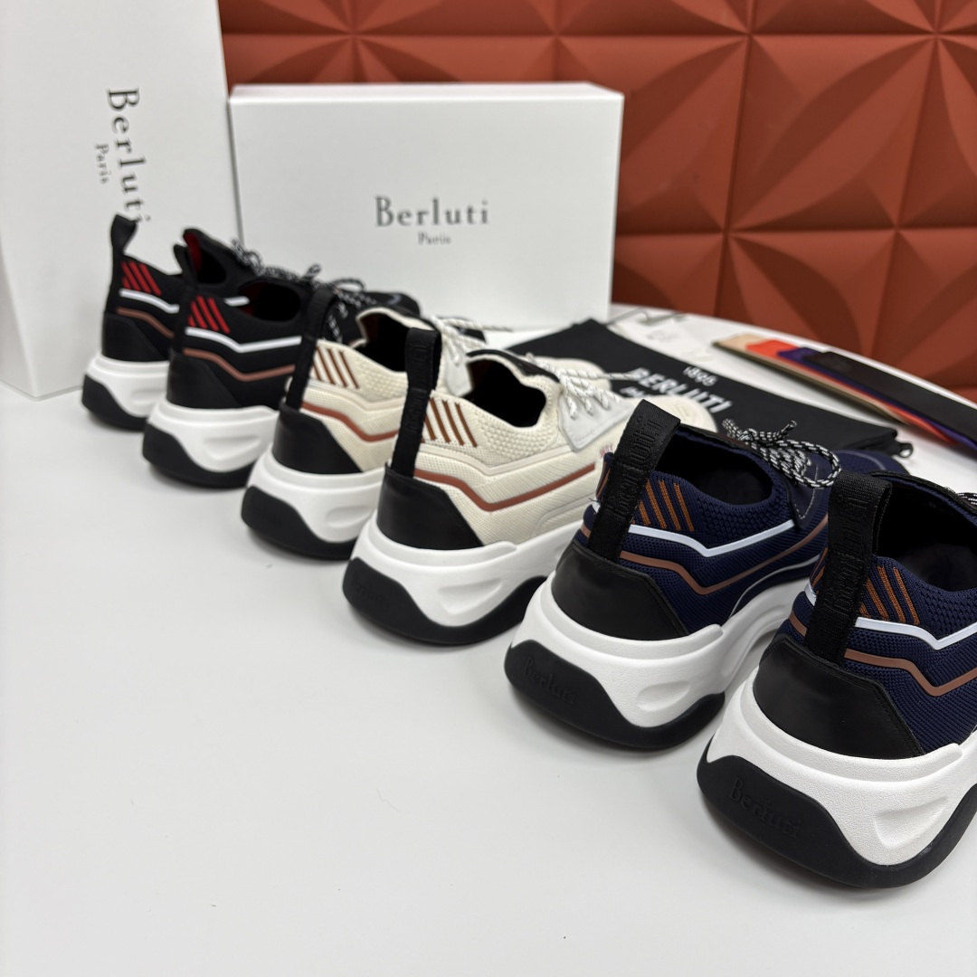 💋💍Berlut* 布鲁提新品  升级版第二代大底 Shadow飞织运动鞋  原版开发打造   官方  11,200  