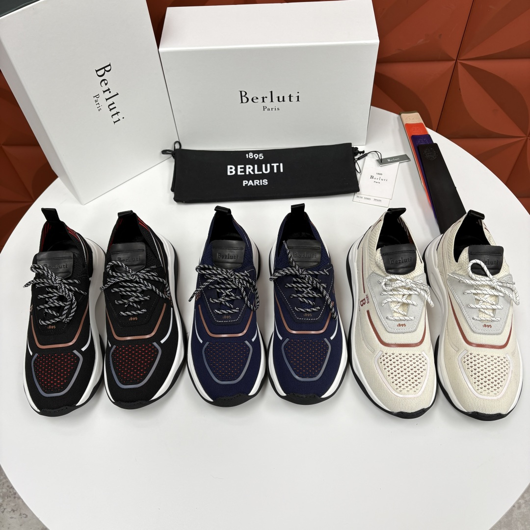 💋💍Berlut* 布鲁提新品  升级版第二代大底 Shadow飞织运动鞋  原版开发打造   官方  11,200  