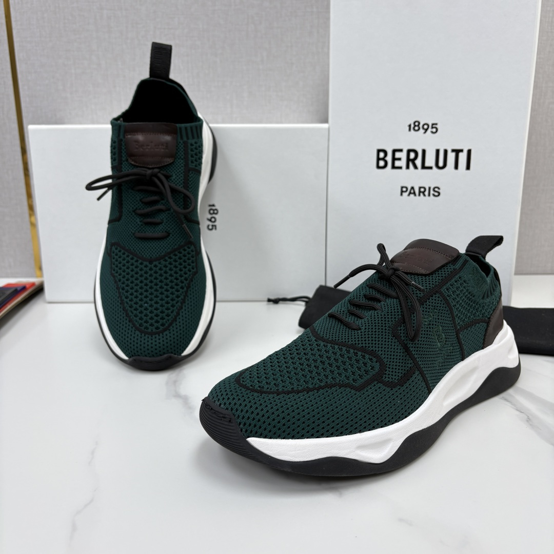 💋💍 布鲁提  Berlut* 升级版第二代大底 Shadow 飞织运动鞋履  现官方  10,900  香港购入原版开