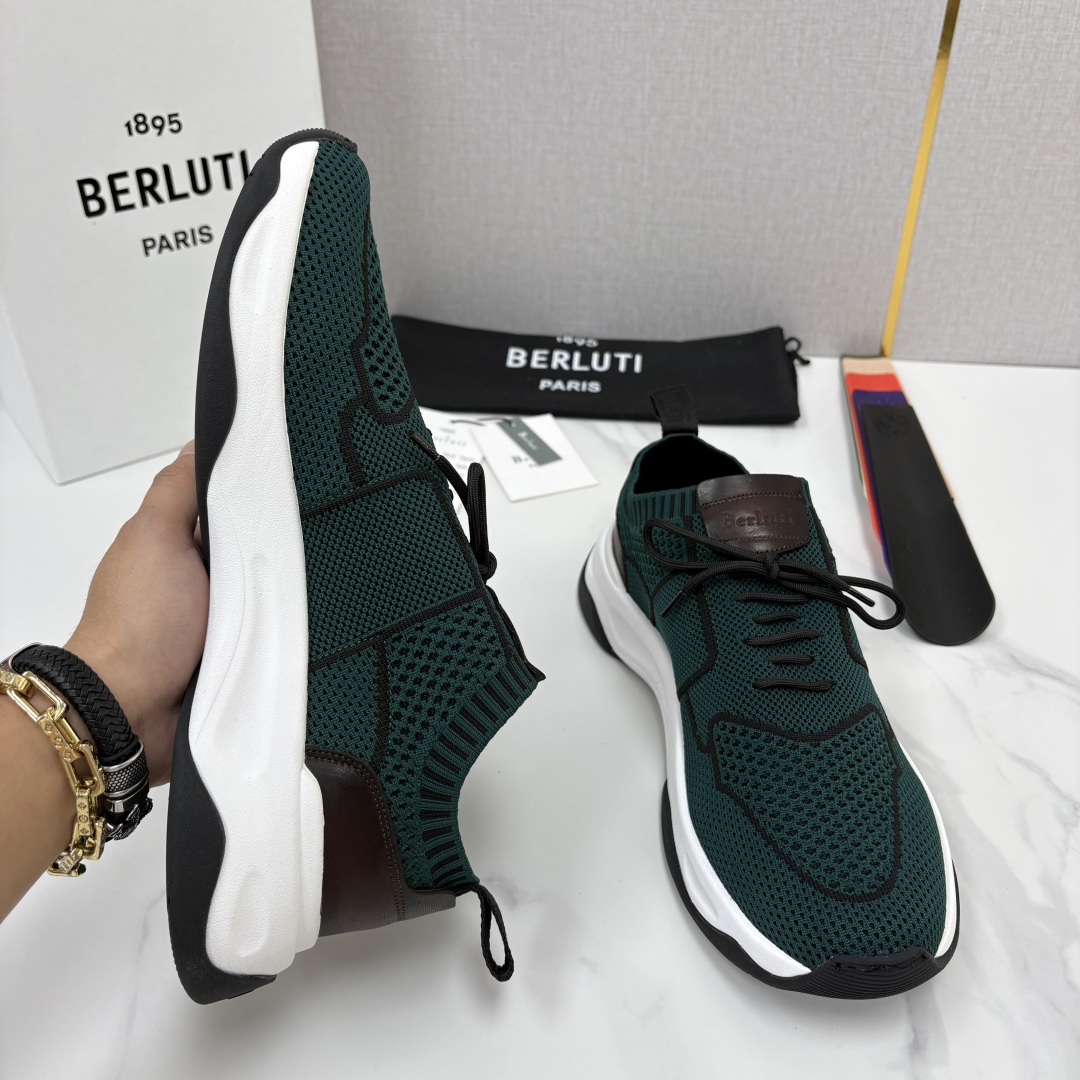 💋💍 布鲁提  Berlut* 升级版第二代大底 Shadow 飞织运动鞋履  现官方  10,900  香港购入原版开