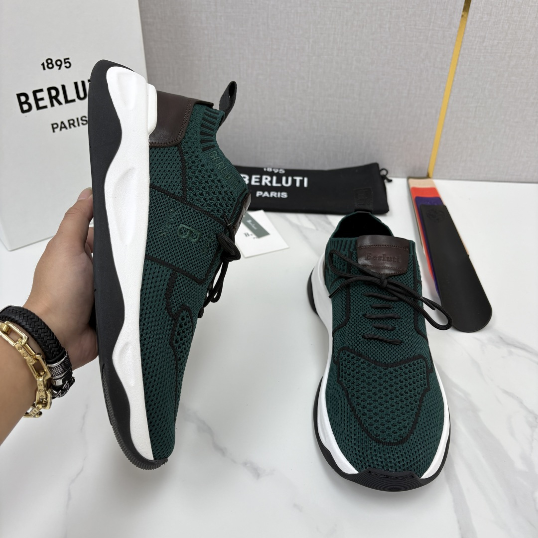💋💍 布鲁提  Berlut* 升级版第二代大底 Shadow 飞织运动鞋履  现官方  10,900  香港购入原版开