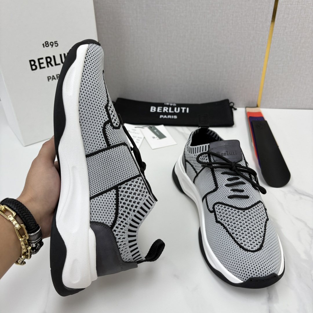 💋💍 布鲁提  Berlut* 升级版第二代大底 Shadow 飞织运动鞋履  现官方  10,900  香港购入原版开