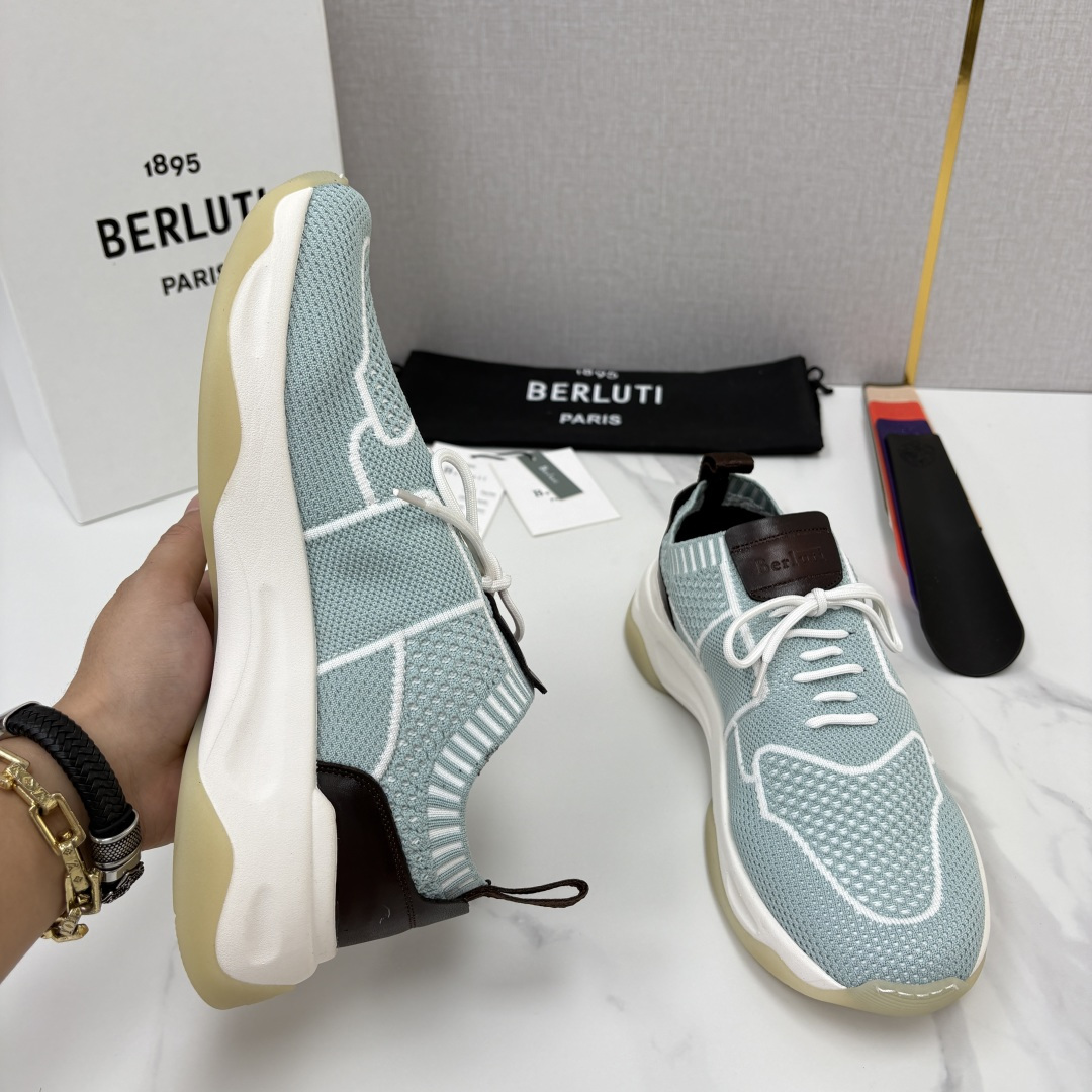 💋💍 布鲁提  Berlut* 升级版第二代大底 Shadow 飞织运动鞋履  现官方  10,900  香港购入原版开