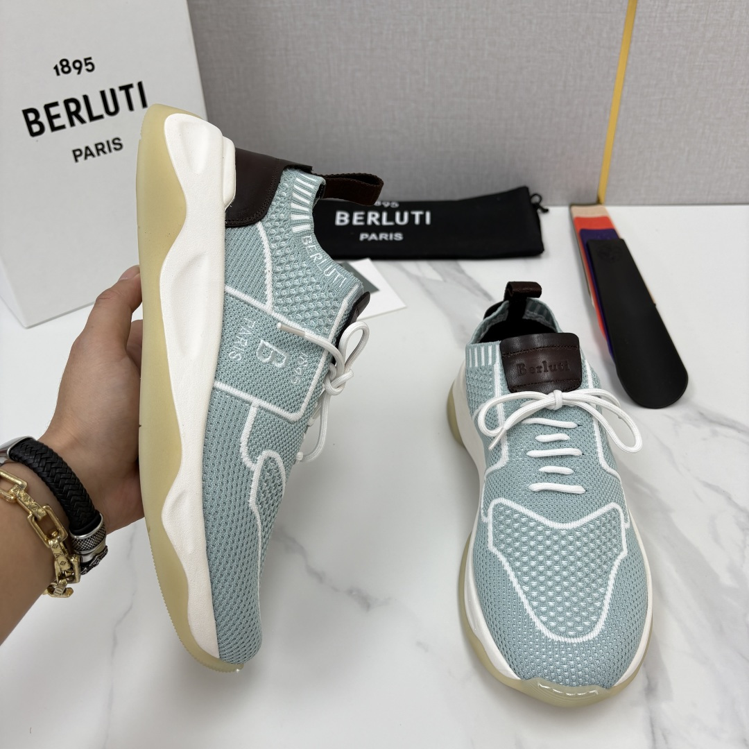 💋💍 布鲁提  Berlut* 升级版第二代大底 Shadow 飞织运动鞋履  现官方  10,900  香港购入原版开