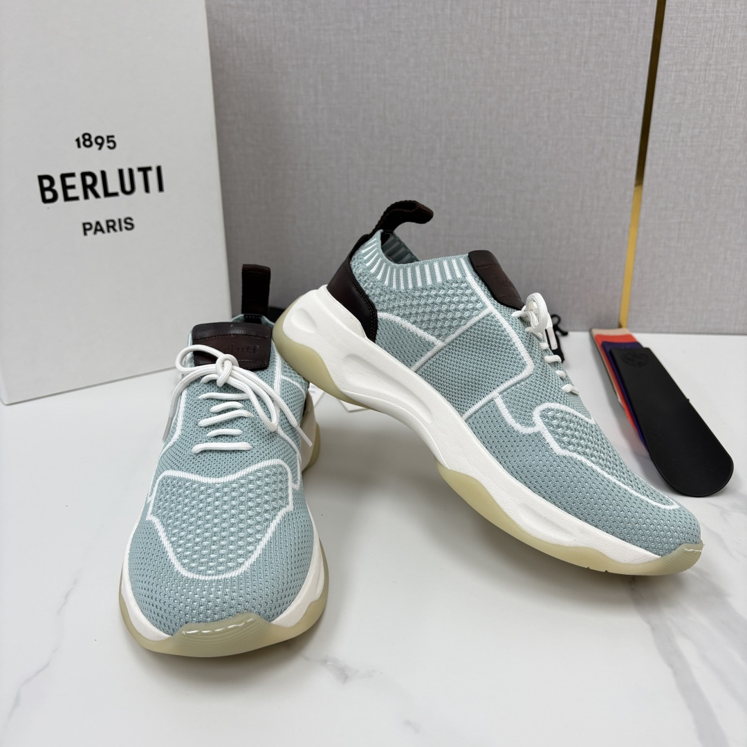 💋💍 布鲁提  Berlut* 升级版第二代大底 Shadow 飞织运动鞋履  现官方  10,900  香港购入原版开