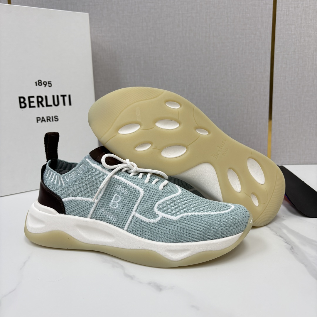 💋💍 布鲁提  Berlut* 升级版第二代大底 Shadow 飞织运动鞋履  现官方  10,900  香港购入原版开