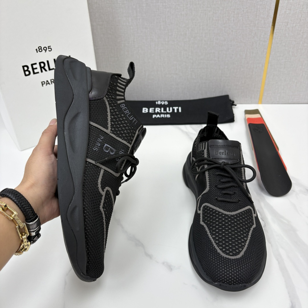 💋💍 布鲁提  Berlut* 升级版第二代大底 Shadow 飞织运动鞋履  现官方  10,900  香港购入原版开