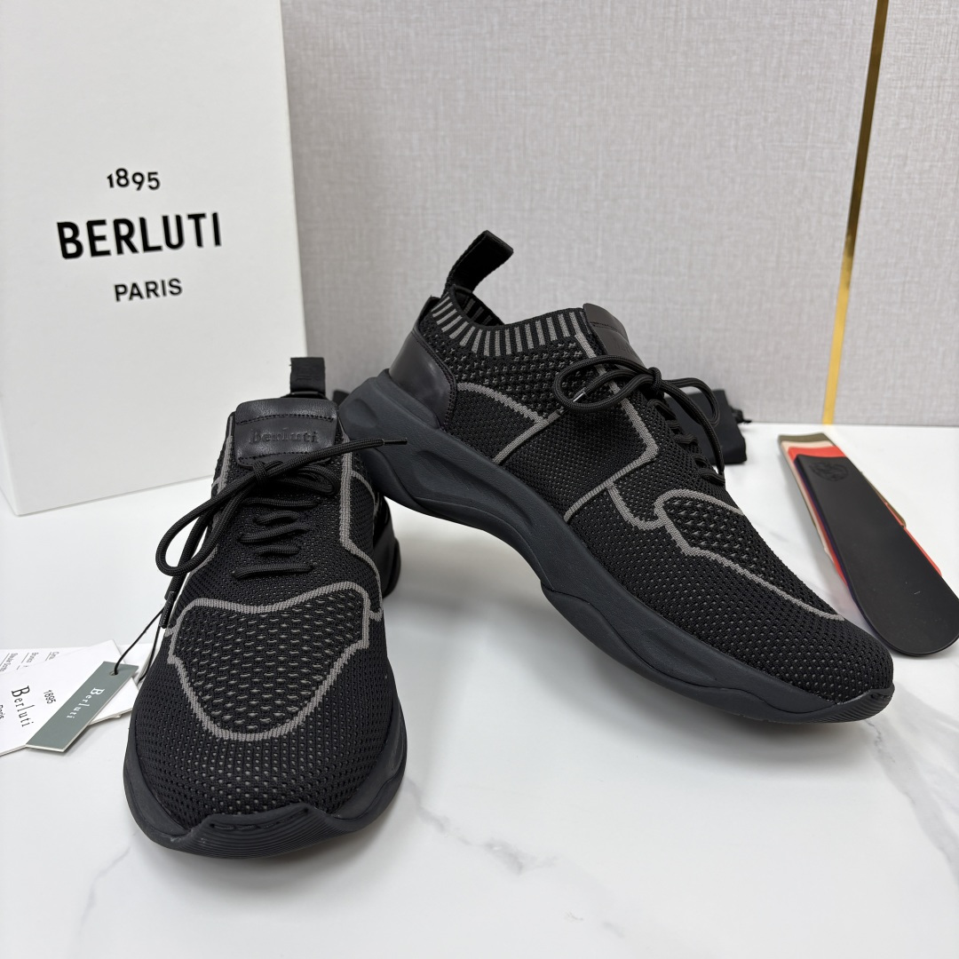 💋💍 布鲁提  Berlut* 升级版第二代大底 Shadow 飞织运动鞋履  现官方  10,900  香港购入原版开