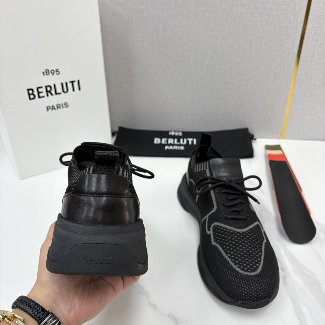 💋💍 布鲁提  Berlut* 升级版第二代大底 Shadow 飞织运动鞋履  现官方  10,900  香港购入原版开