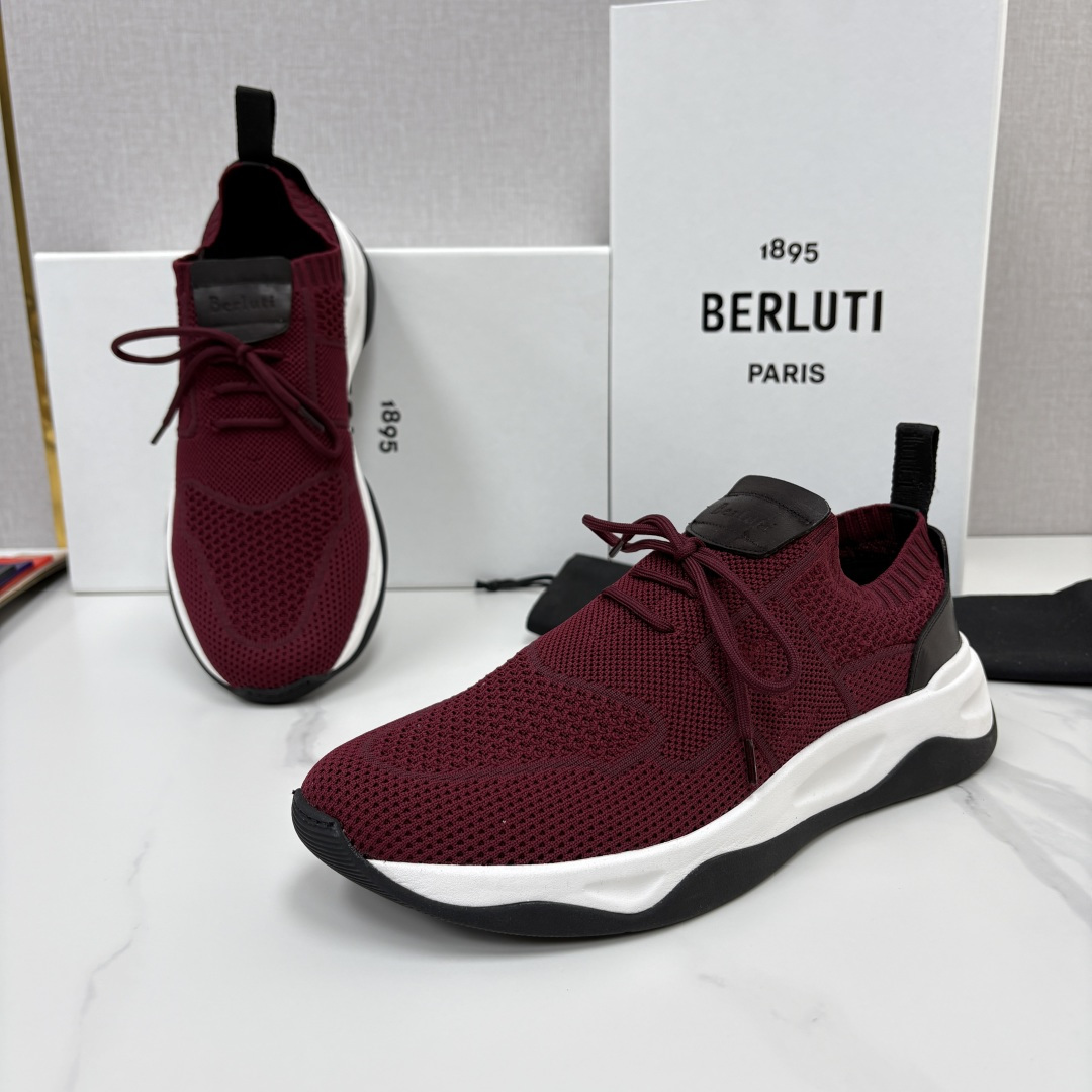 💋💍 布鲁提  Berlut* 升级版第二代大底 Shadow 飞织运动鞋履  现官方  10,900  香港购入原版开