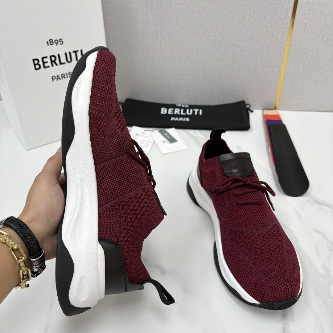 💋💍 布鲁提  Berlut* 升级版第二代大底 Shadow 飞织运动鞋履  现官方  10,900  香港购入原版开