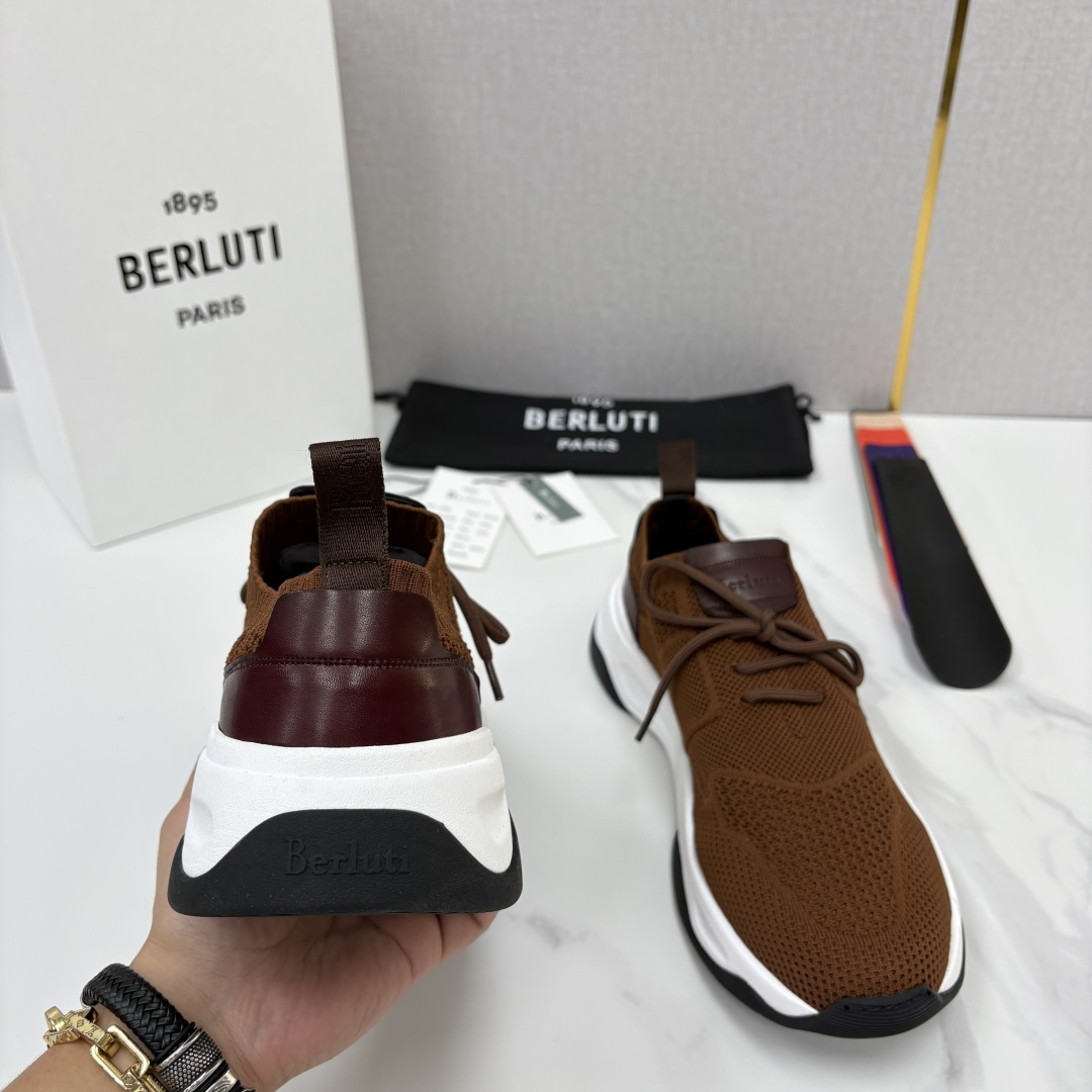 💋💍 布鲁提  Berlut* 升级版第二代大底 Shadow 飞织运动鞋履  现官方  10,900  香港购入原版开