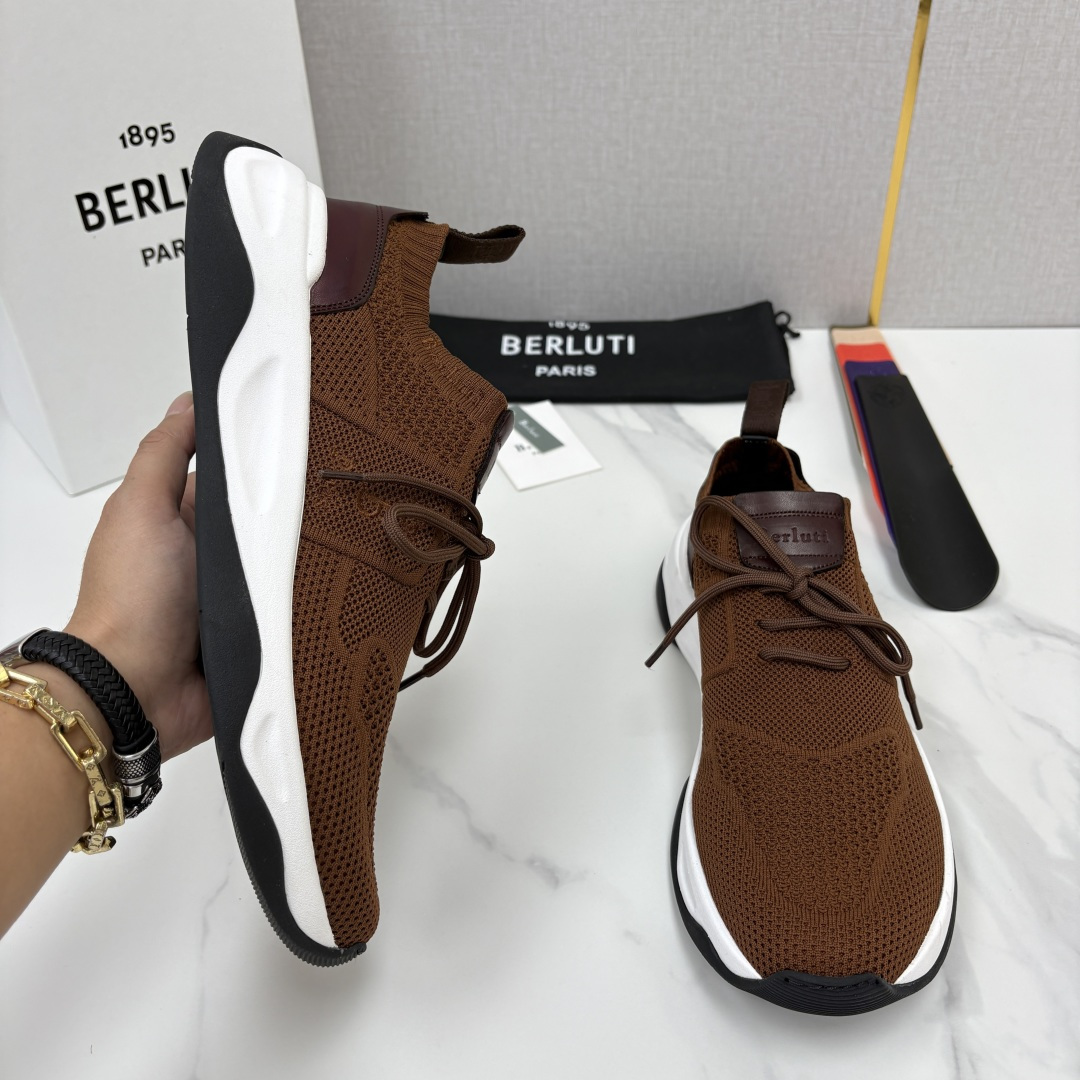 💋💍 布鲁提  Berlut* 升级版第二代大底 Shadow 飞织运动鞋履  现官方  10,900  香港购入原版开
