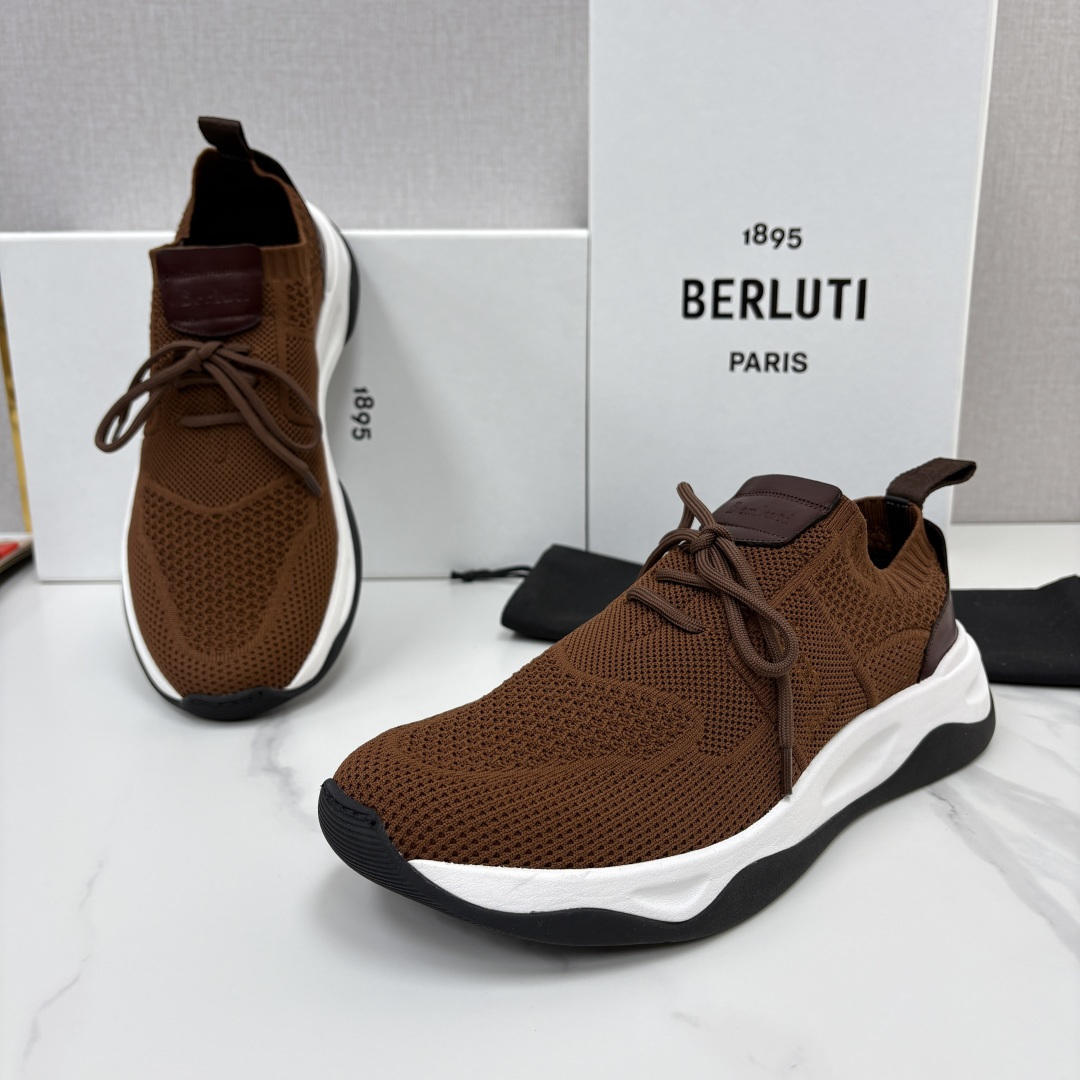 💋💍 布鲁提  Berlut* 升级版第二代大底 Shadow 飞织运动鞋履  现官方  10,900  香港购入原版开