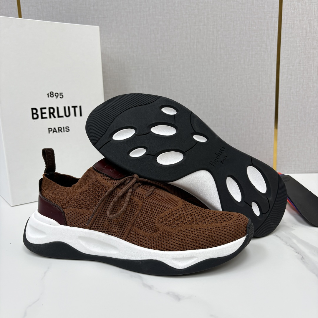 💋💍 布鲁提  Berlut* 升级版第二代大底 Shadow 飞织运动鞋履  现官方  10,900  香港购入原版开