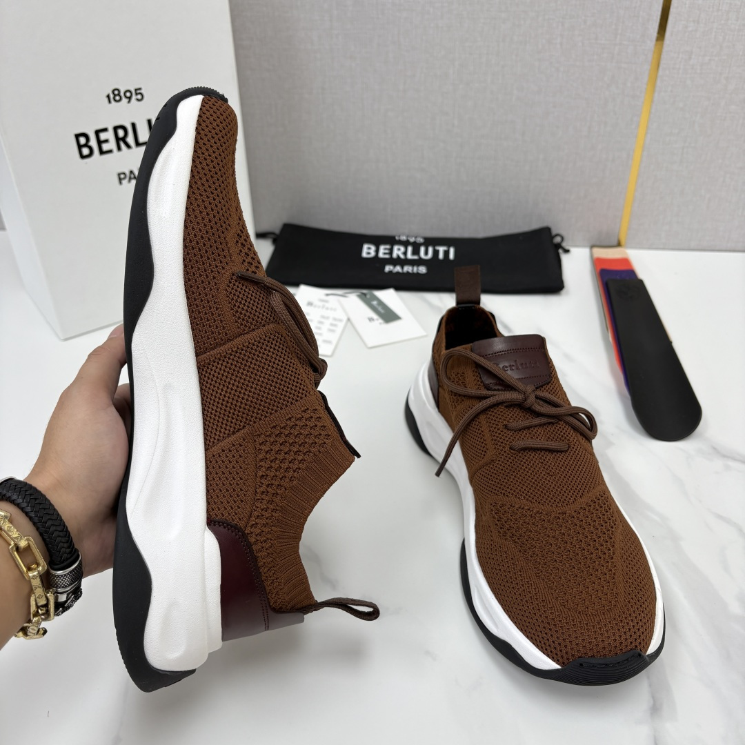 💋💍 布鲁提  Berlut* 升级版第二代大底 Shadow 飞织运动鞋履  现官方  10,900  香港购入原版开