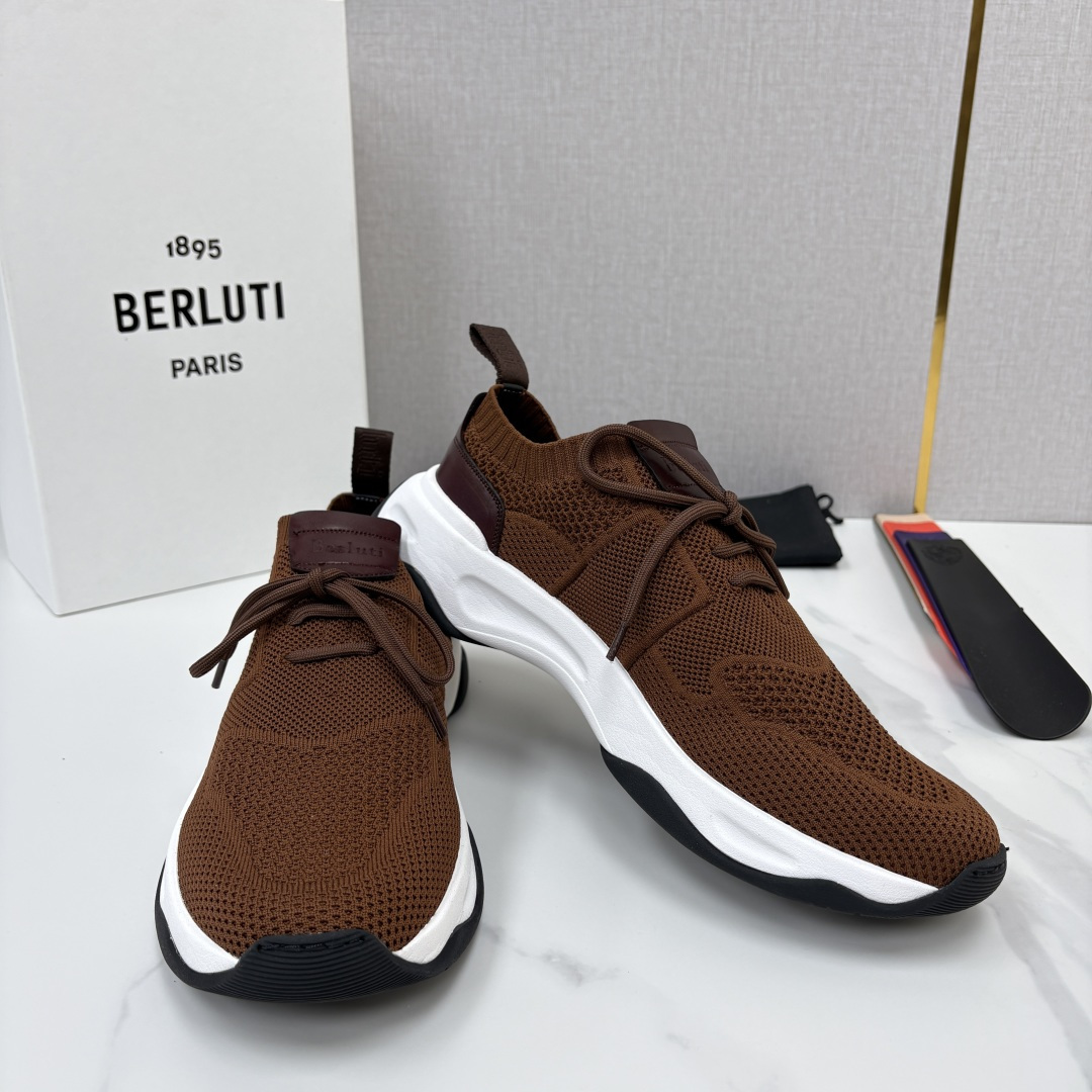 💋💍 布鲁提  Berlut* 升级版第二代大底 Shadow 飞织运动鞋履  现官方  10,900  香港购入原版开