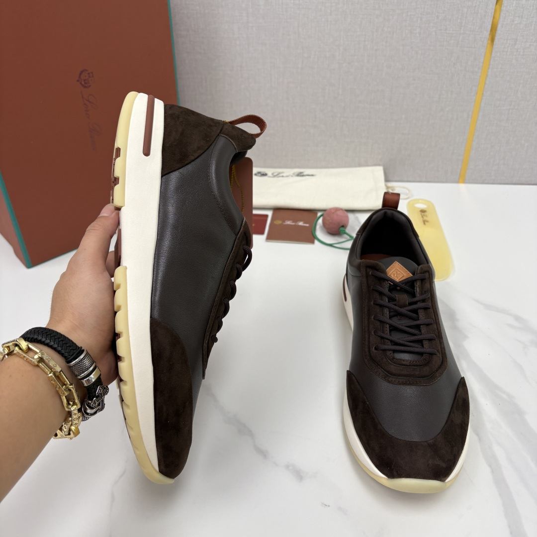 💋💍LP 家新品   Loro Pian*   诺悠*翩雅   Week End Walk 男士牛皮拼接反毛皮休闲运动鞋
