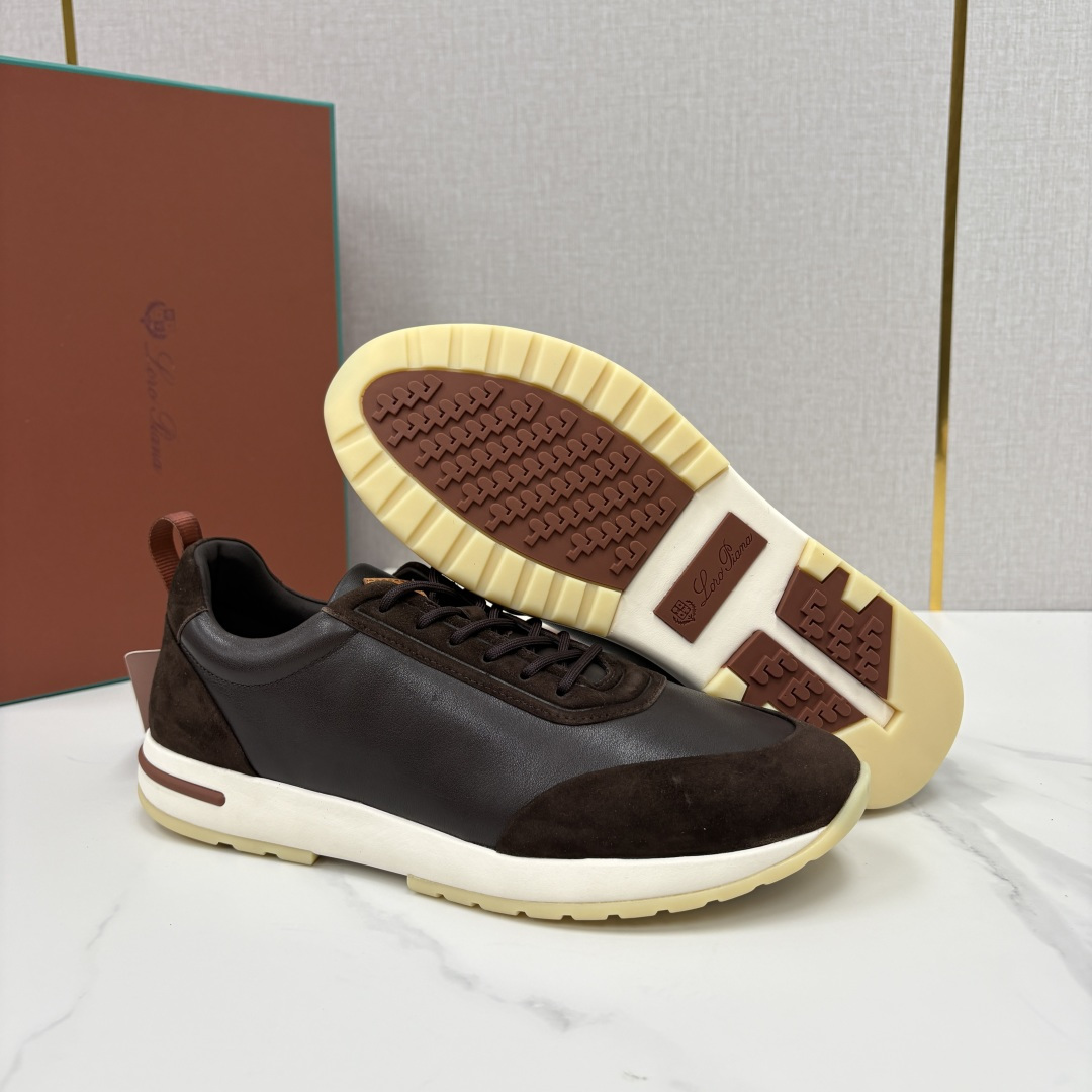 💋💍LP 家新品   Loro Pian*   诺悠*翩雅   Week End Walk 男士牛皮拼接反毛皮休闲运动鞋